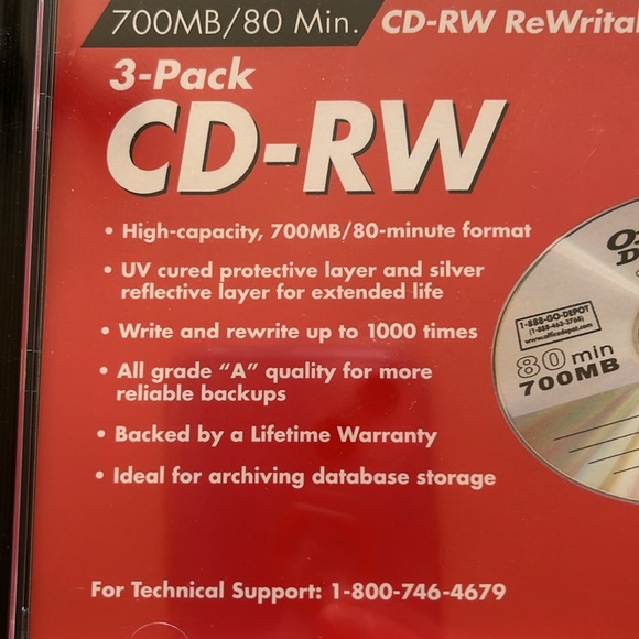 Office Depot CD-RW 3-Pack - Picture 2 of 4